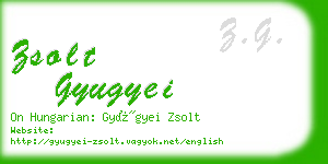 zsolt gyugyei business card